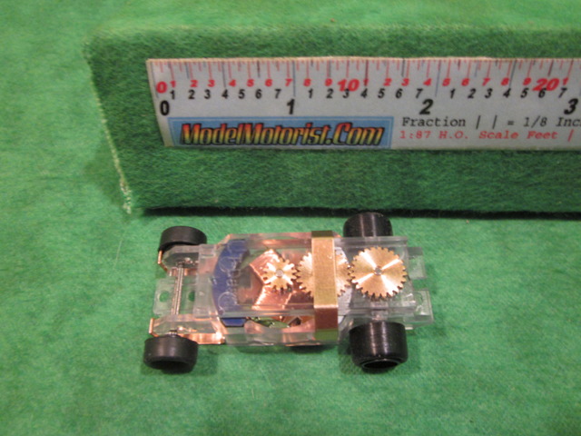 Top view of Dash Transparent HO Slot Car Chassis