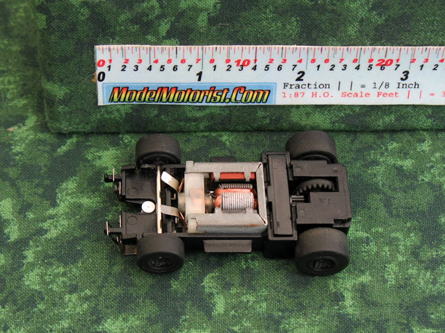 Top view of Marchon 90 MR1 Racing HO Slot Car Chassis