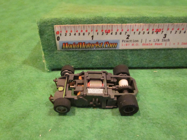 Top view of Tyco HP-440-X2 Narrow HO Slot Car Chassis