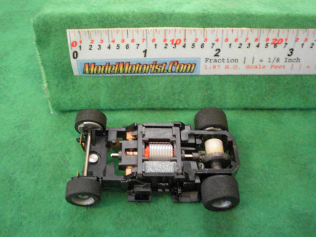 Top view of Tyco HP-440-X2 Wide HO Slot Car Chassis