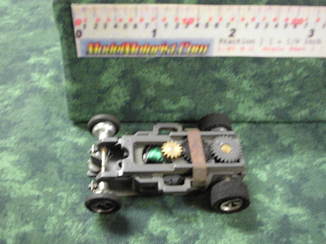Top view of Aurora AFX 1971 Dated Slot Car Chassis (pre Magna-Traction)