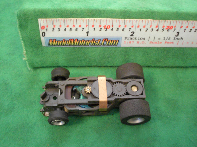 Top view of Aurora AFX Specialty Slot Car Chassis (pre Magna-Traction)