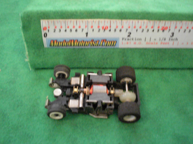 Top view of Amrac HO Scale Slot Car Chassis