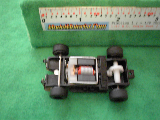 Top view of Artin HO Scale Slot Car Chassis