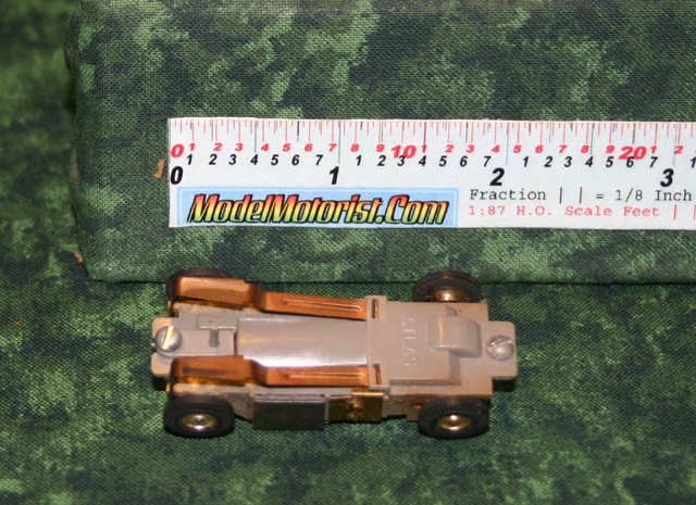Exploded view of Atlas Slim Line / Panther HO Scale Slot Car Chassis