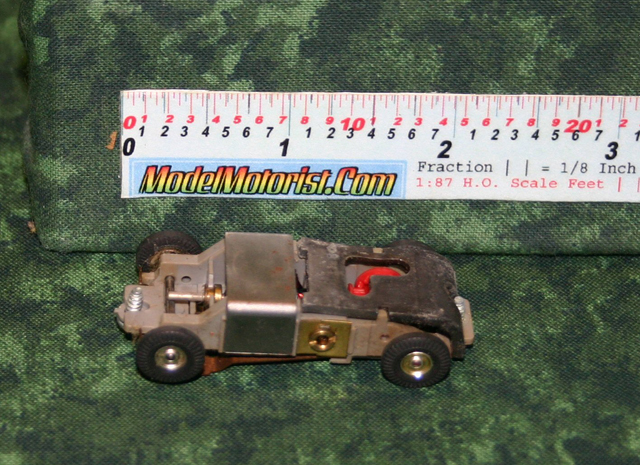 Top view of Atlas Slim Line / Panther HO Scale Slot Car Chassis