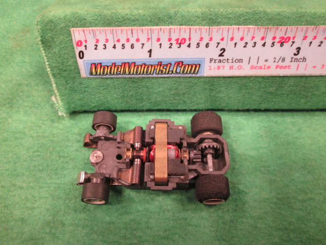 Top view of Aurora AFX G-Plus Wide Fixed Axle Slot Car Chassis
