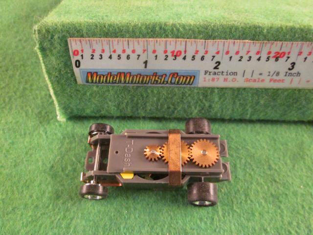 Top view of Dash Gray HO Slot Car Chassis