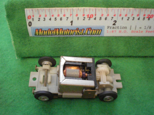 Top view of Eldon HO Slot Car Chassis