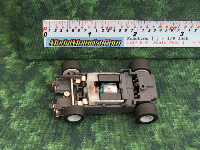 Top view of Empire MR1 Racing No Mount HO Slot Car Chassis