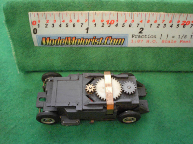 Top view of Faller HO Slot Car Chassis