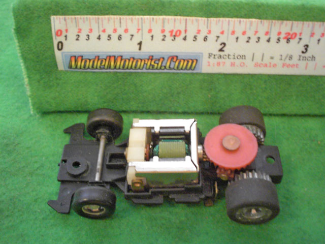 Top view of Ideal Passing A HO Slotless Car Chassis