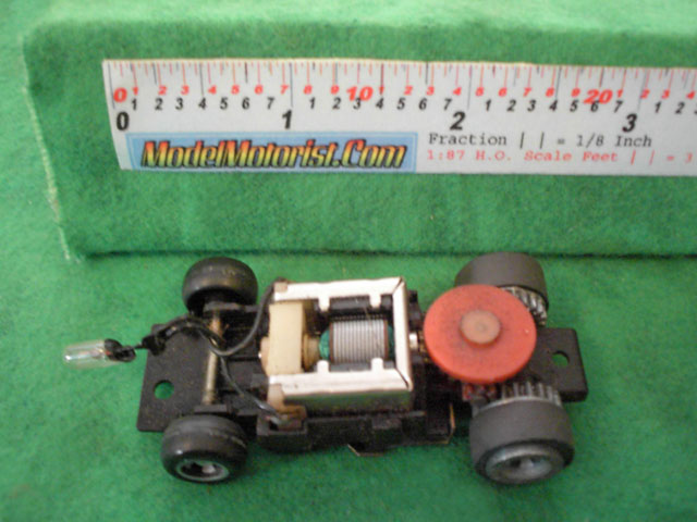 Top view of Ideal Passing MK2 B HO Slotless Car Chassis