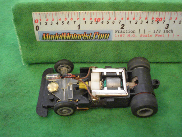 Top view of Ideal Passing MK3 B HO Slotless Car Chassis