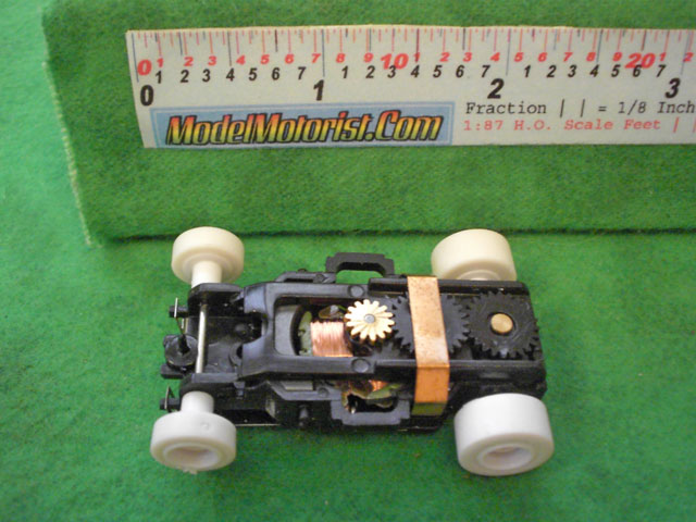Top view of X-Traction HO Slot Car Chassis