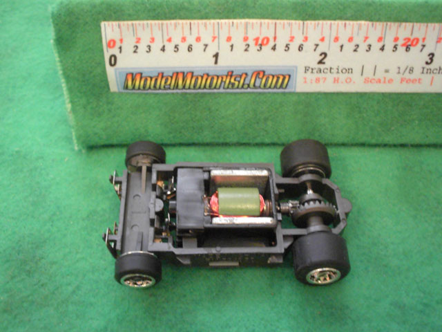 Top view of Life-Like Fast Tracker HO Slot Car Chassis