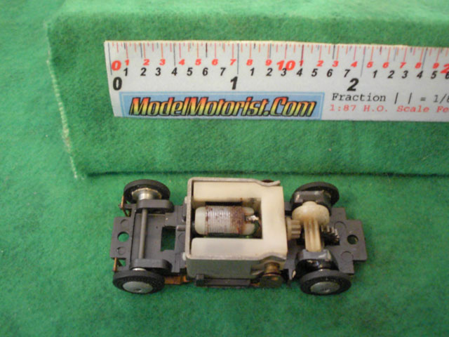 Top view of Lionel HO Slot Car Chassis (Gray)