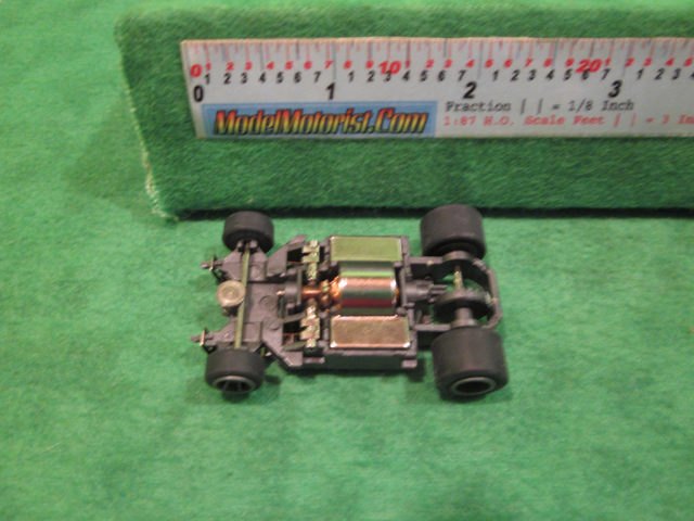 Top view of Life-Like Power Trackers M-Car HO Slot Car Chassis