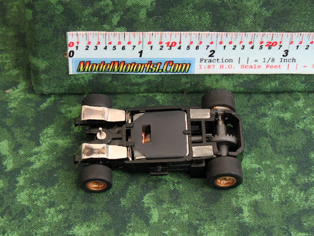 Bottom view of Marchon 92 MR1 Racing HO Slot Car Chassis