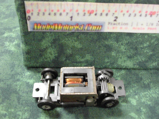 Top view of Marx HO Slot Car Chassis