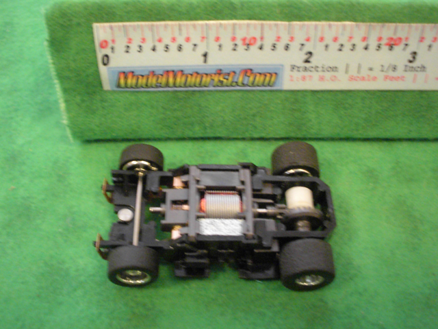 Top view of Mattel HPX2 Electric Hot Wheels HO Slot Car Chassis