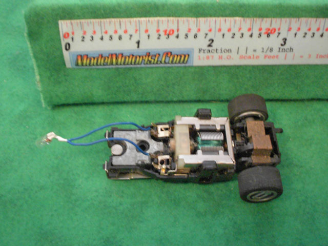 Top view of Matchbox HO Slot Car Chassis