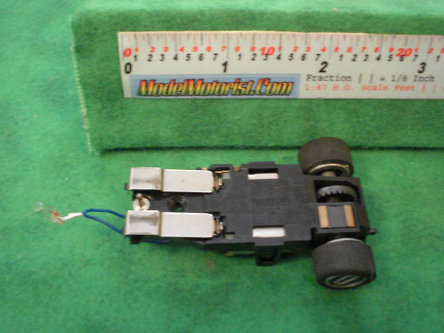 Bottom view of Matchbox HO Slot Car Chassis
