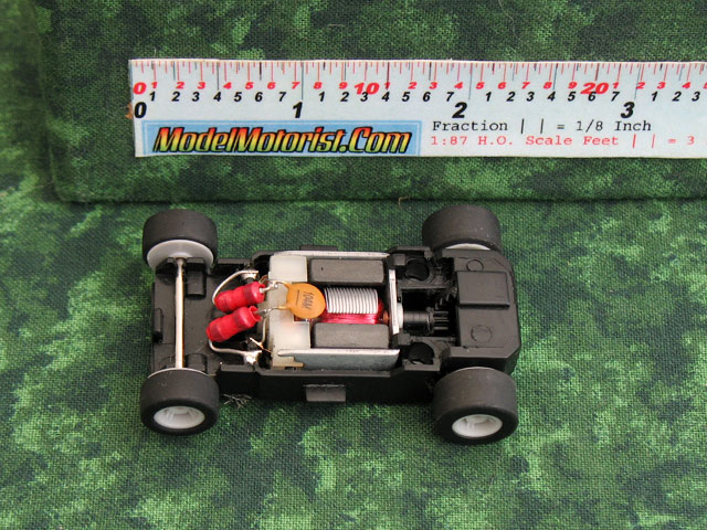 Top view of MicroScalextric Wide Mount HO Slot Car Chassis