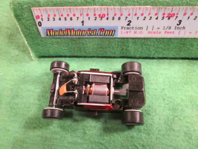 Top view of MicroScalextric 12 Volt HO Slot Car Chassis