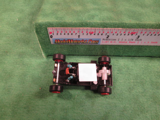 Top view of MicroScalextric 9 Volt HO Slot Car Chassis