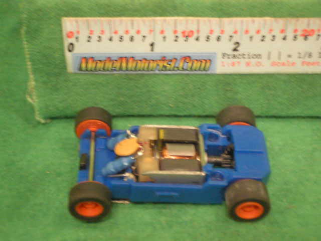 Top view of MicroScalextric Toy Story HO Slot Car Chassis