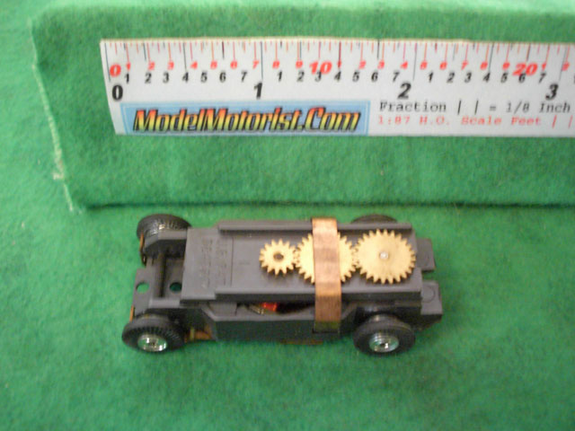 Top view of Model Motoring HO Slot Car Chassis
