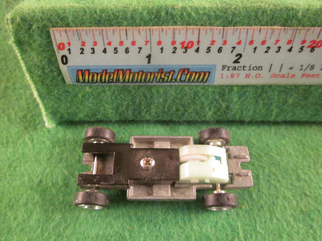Top view of ThunderJet 500 HO Slot Car Chassis