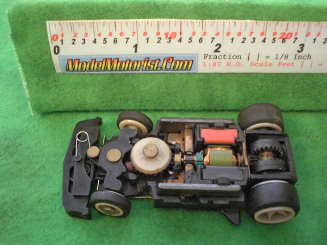 Top view of Matchbox RPS A HO Slotless Car Chassis
