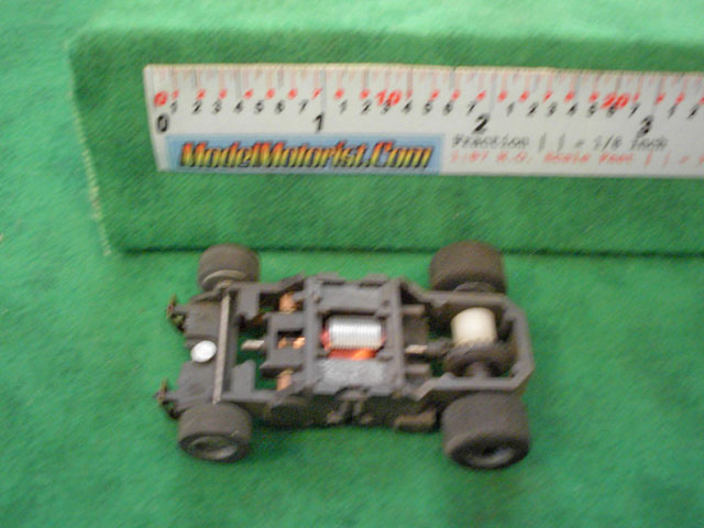 Top view of Tyco Magnum 440 Narrow HO Slot Car Chassis