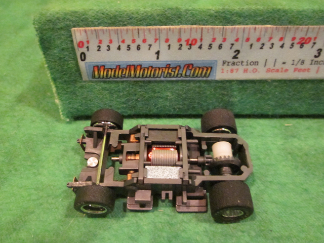 Top view of Tyco Magnum 440 Wide HO Slot Car Chassis