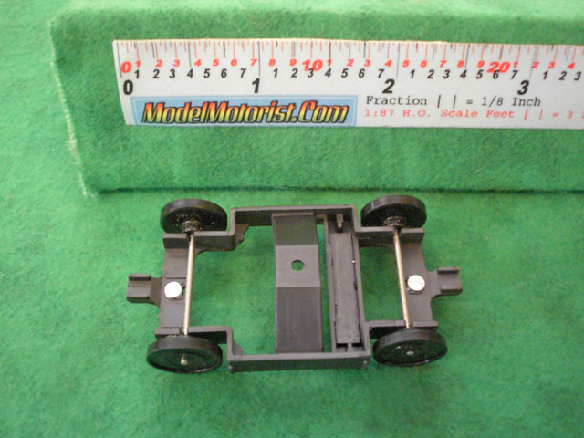 Top view of Tyco Turbo Train HO Dummy Car Chassis