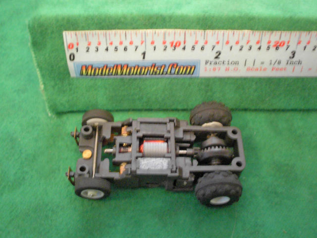 Top view of Tyco Turbo-Hopper Slot Car Chassis