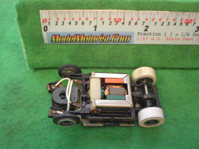Top view of Tyco TycoPro HO Slot Car Chassis