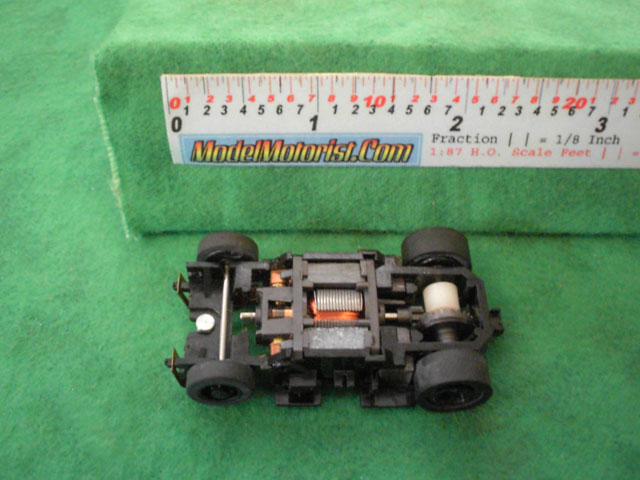 Top view of Tyco Turbo Train HO Engine Chassis
