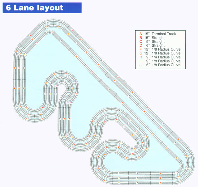 6 Lane Common Track HO Layout 4