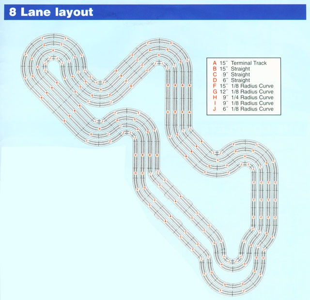 8 Lane Common Track HO Layout 3